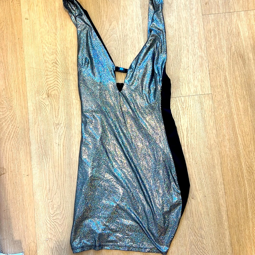 Fashion nova chrome dress